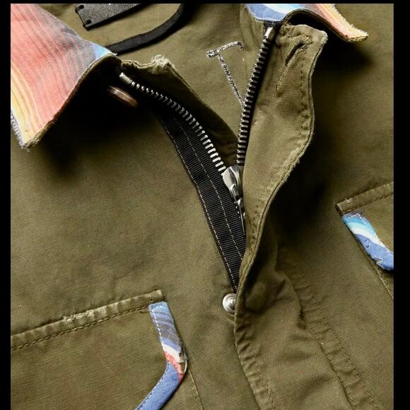 AMIRI: Men's Olive Baja M65 Overshirt Jacket - Size 46 - Picture 2 of 9